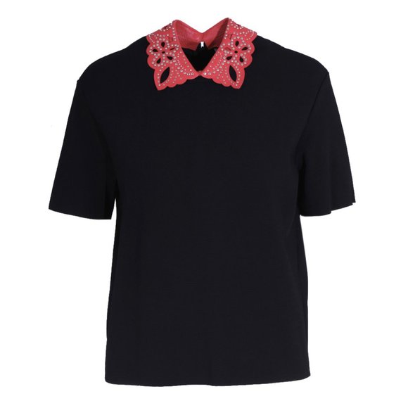 Valentino Garavani Tops - Valentino top with leather collar